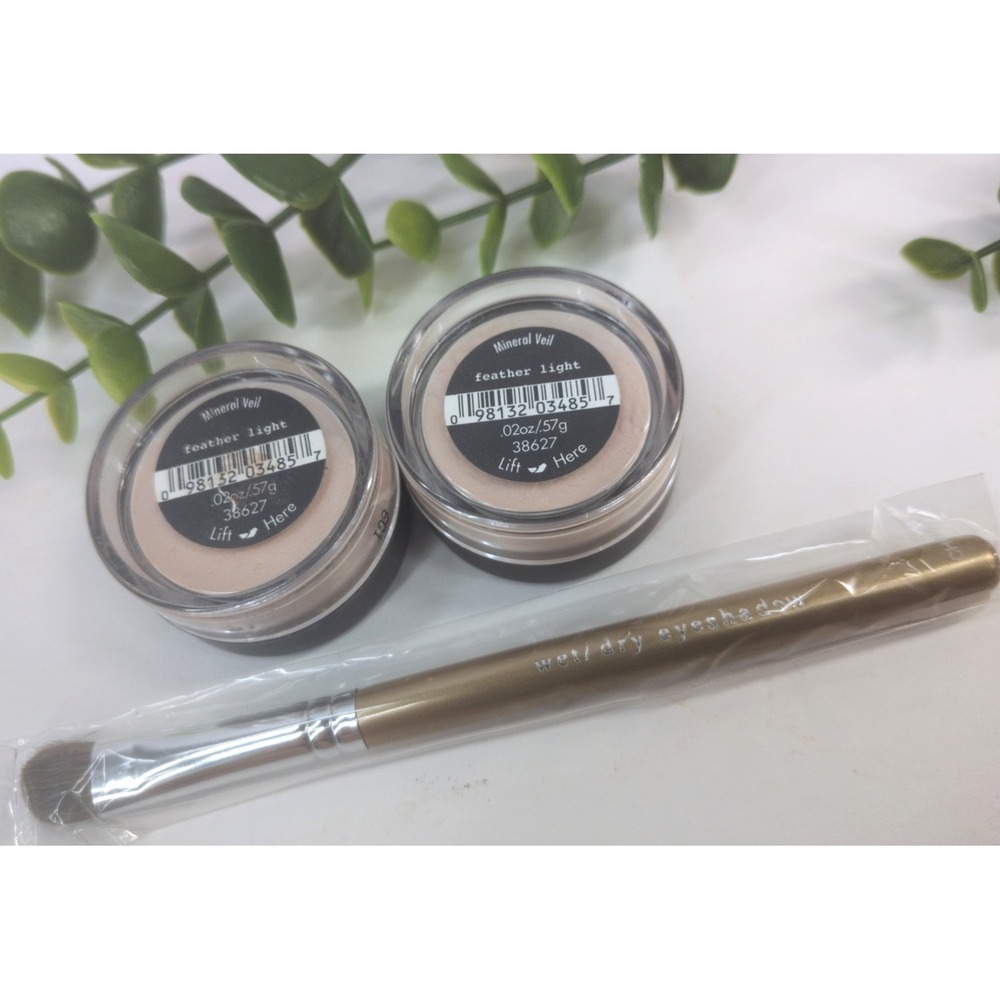 NEW SEALED LOT3🌸Bare Minerals Feather Light Mineral Veil Powder EyeShadow Brush